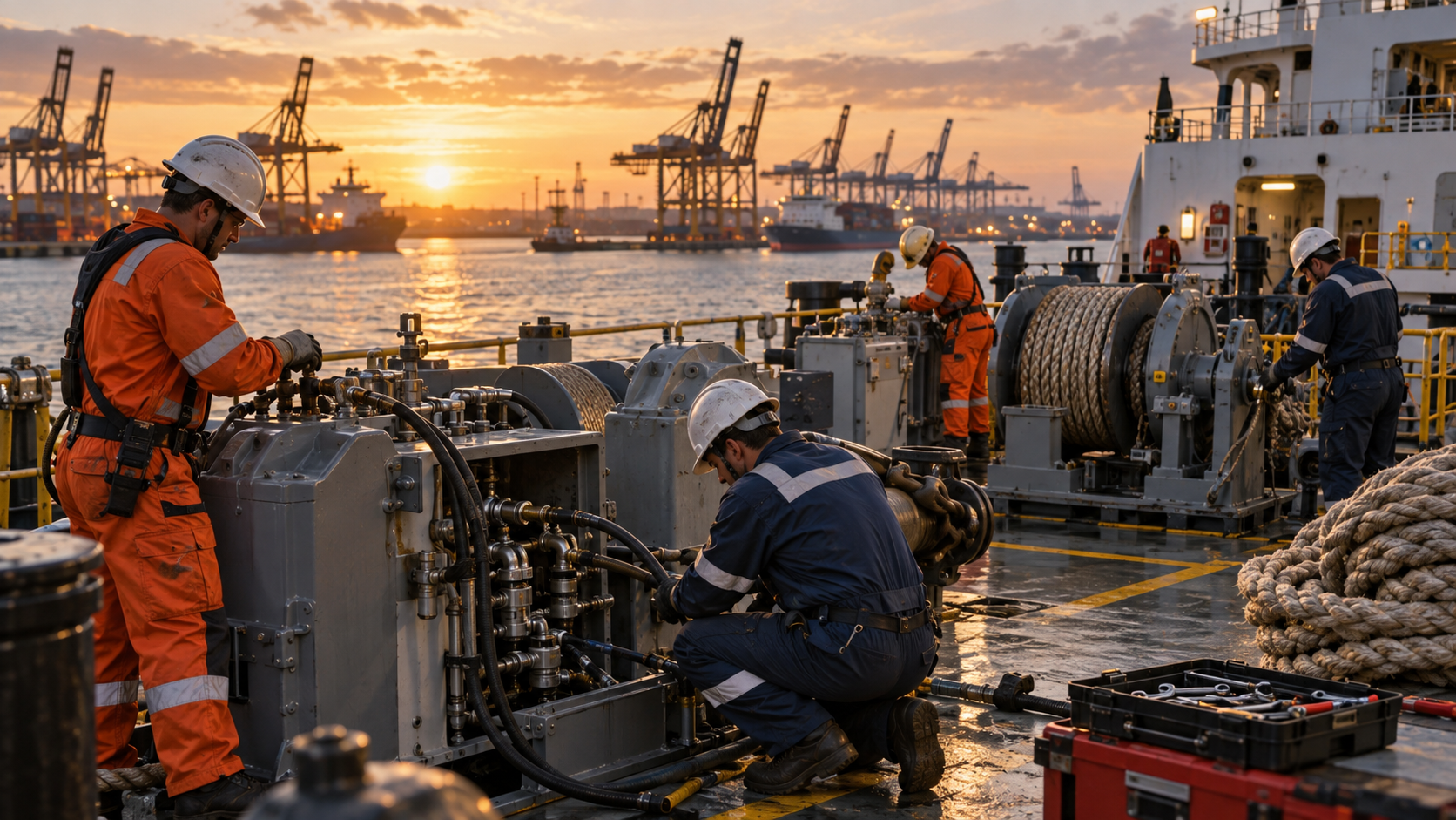 Marine industrial service scene